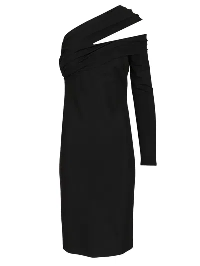 Versace Midi Cocktail Dress Dresses Black