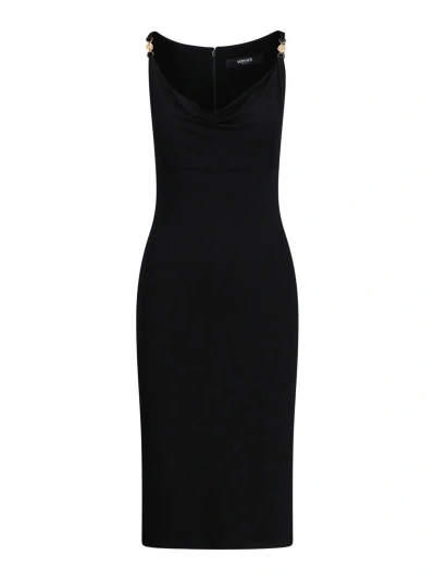 Versace Black Corset Midi Dress