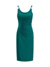 Versace Green Viscose Casual Dress In Green