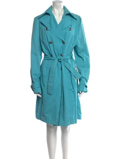 Pre-owned Versace Midi Length Dress In Blue