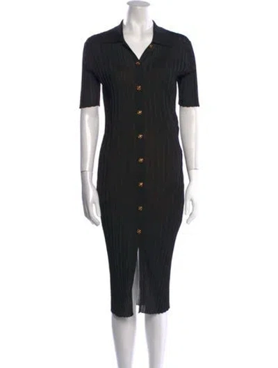 Pre-owned Versace Midi Length Dress W/ Tags In Black