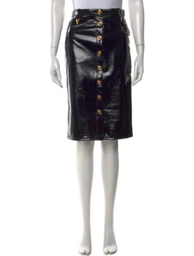 Pre-owned Versace Midi Length Skirt In Black