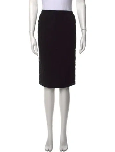 Pre-owned Versace Midi Length Skirt In Black