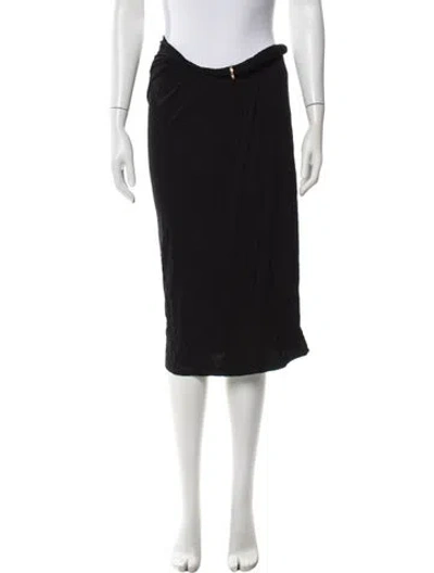 Pre-owned Versace Midi Length Skirt In Black
