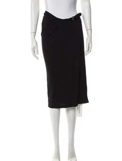 Pre-owned Versace Midi Length Skirt In Black
