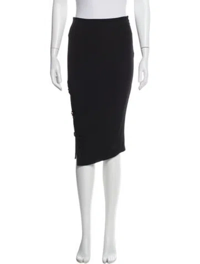 Pre-owned Versace Midi Length Skirt In Blue