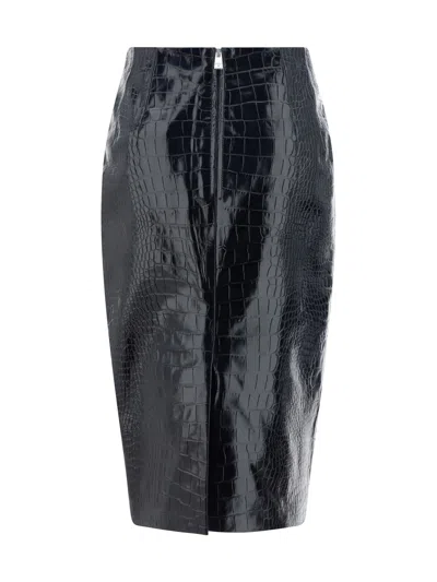 Versace Midi Skirt In Nero