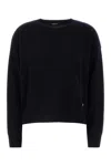 Versace Oversized Wool Blend Sweater With Embroidered Detail