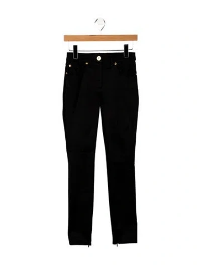 Pre-owned Versace Mid-rise Skinny Leg Jeans In Black