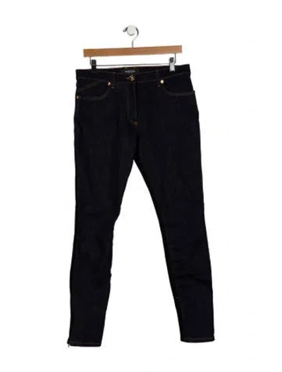 Pre-owned Versace Mid-rise Skinny Leg Jeans In Blue