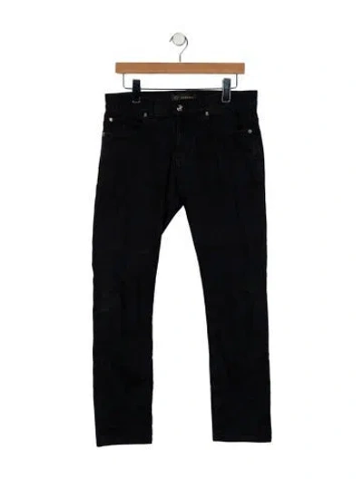 Pre-owned Versace Mid-rise Straight Leg Jeans In Black