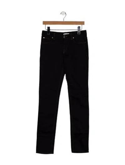 Pre-owned Versace Mid-rise Straight Leg Jeans In Blue