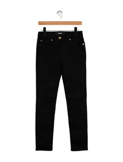 Pre-owned Versace Mid-rise Straight Leg Jeans W/ Tags In Black