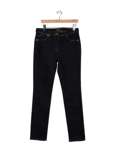 Pre-owned Versace Mid-rise Straight Leg Jeans W/ Tags In Blue