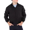 Versace Milano Logo Embroidery Blouson Jacket In Brown