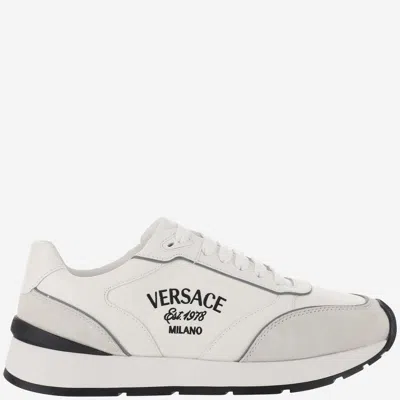 Versace Milano Runner Sneakers In White