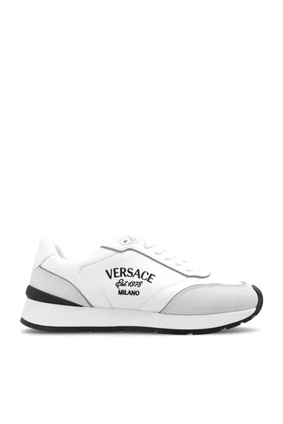 Versace Milano Runner Sneaker In Bianco
