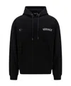 Versace Logo Milano Stamp Hoodie In Black
