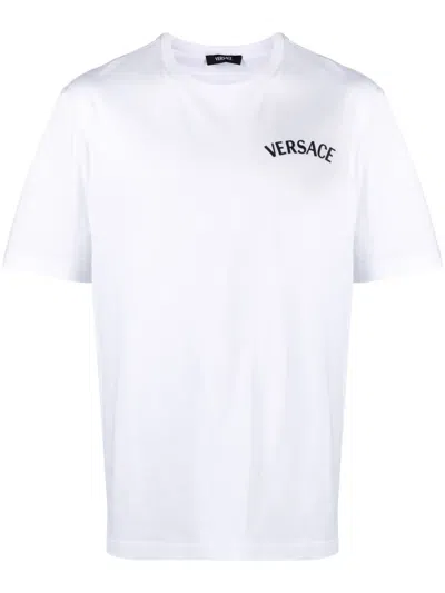 Versace T-shirt With Logo In White