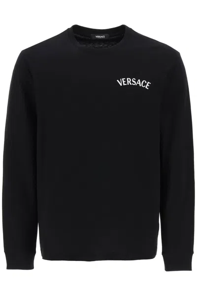 Versace Milano Stamp Long-sleeved T-shirt In Black (black)