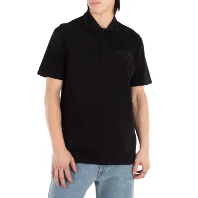 Versace Milano Stamp Polo Shirt In Black