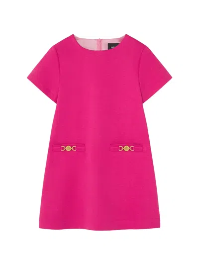 Versace Kids' Milano-stitch Dress In Pink