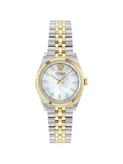 Versace Millenyium Greca-embellished 32mm Watch In Gold
