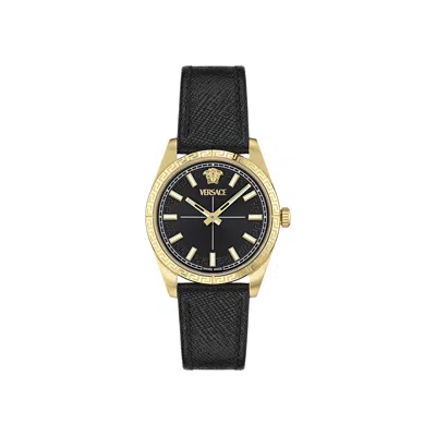 Pre-owned Versace Millenyium Leather Watch 'gold' | Women's Size Onesize