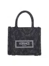 Versace Barocco Athena Tote Bag In Black