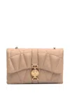 Versace Leather Shoulder Bag In Beige