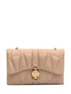 Versace Leather Shoulder Bag In Beige