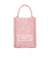 Versace Mini Barocco Athena Jacquard Tote Bag In Pink