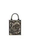 Versace Barocco Athena Tote Bag In Black
