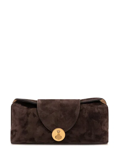 Versace Mini Clutch Handbag In Moka-gold82