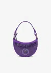 Versace Mini Crystal-embellished Hobo Shoulder Bag