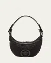 Versace Mini Crystal Top Handle Bag In Black Ruthenium