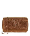 Versace Mini Crystal Virtus Crossbody Bag In Gold