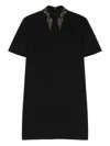 Versace Embellished-collar Mini Dress In Black