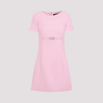 Versace Embellished Crepe Mini Dress In Pink