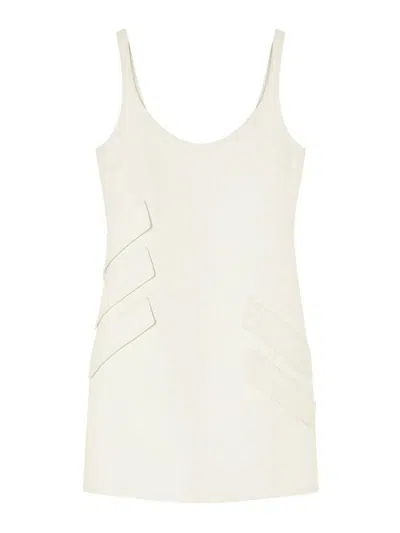 Versace Scoop-neck Minidress In White