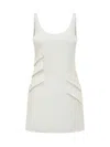 Versace Scoop-neck Minidress In Bianco