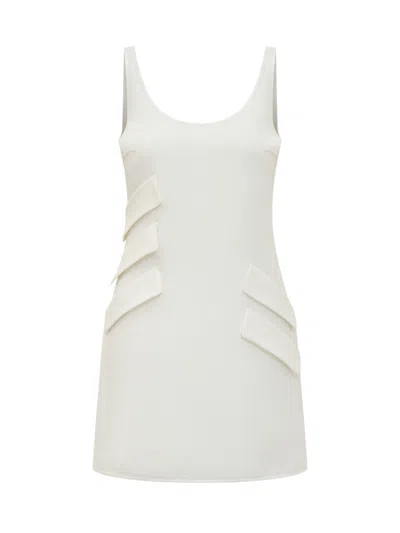 Versace Scoop-neck Minidress In White