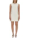 Versace White Silk Blend Dress In White