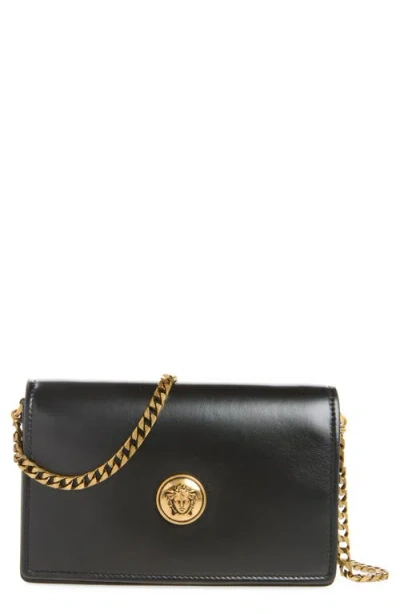Versace Emblème Nappa Mini Bag In Black
