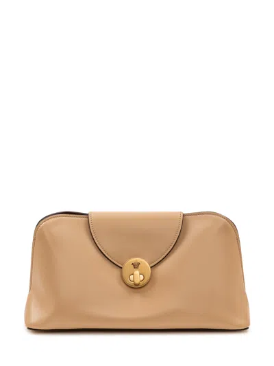 Versace Mini Fashion Forward Shoulder Bag In Beige-gold82