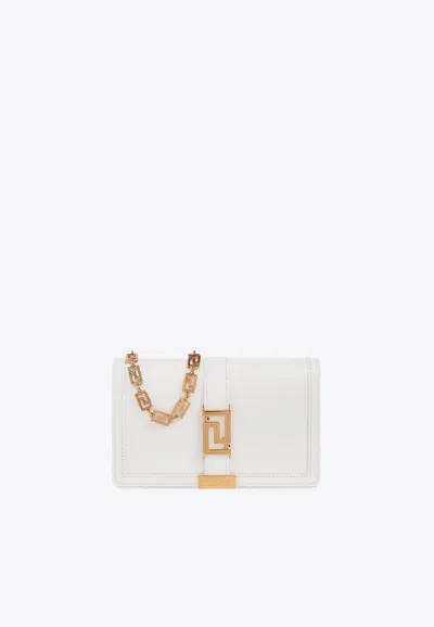 Versace Mini Greca Goddess Shoulder Bag In White