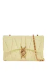 Versace Kleio Mini Clutch Chain Strap In Pale Yellow-gold  (yellow)