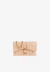 Versace Mini Kleio Quilted Crossbody Bag In Pink