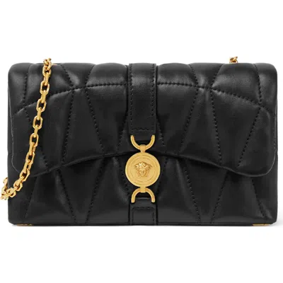 VERSACE VERSACE MINI KLEIO QUILTED LEATHER SHOULDER BAG