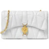 Versace Mini Nappa Kleo Bag In Women In Porcelain White  Gold